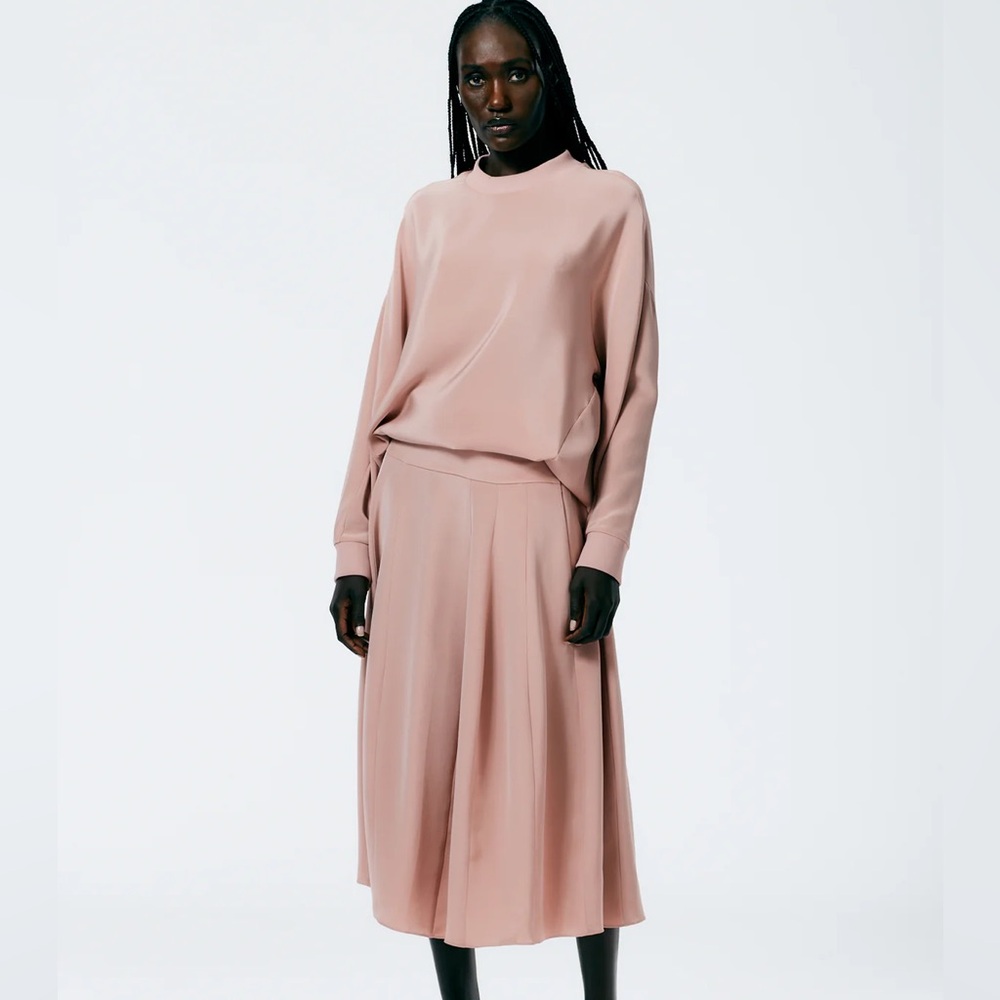 Tibi 4-Ply Silk Lantern Skirt
